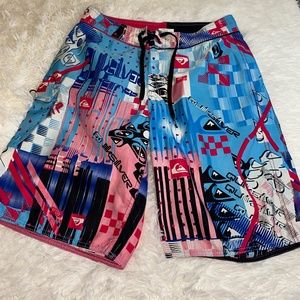 Bright Colorful Quiksilver Board Shorts